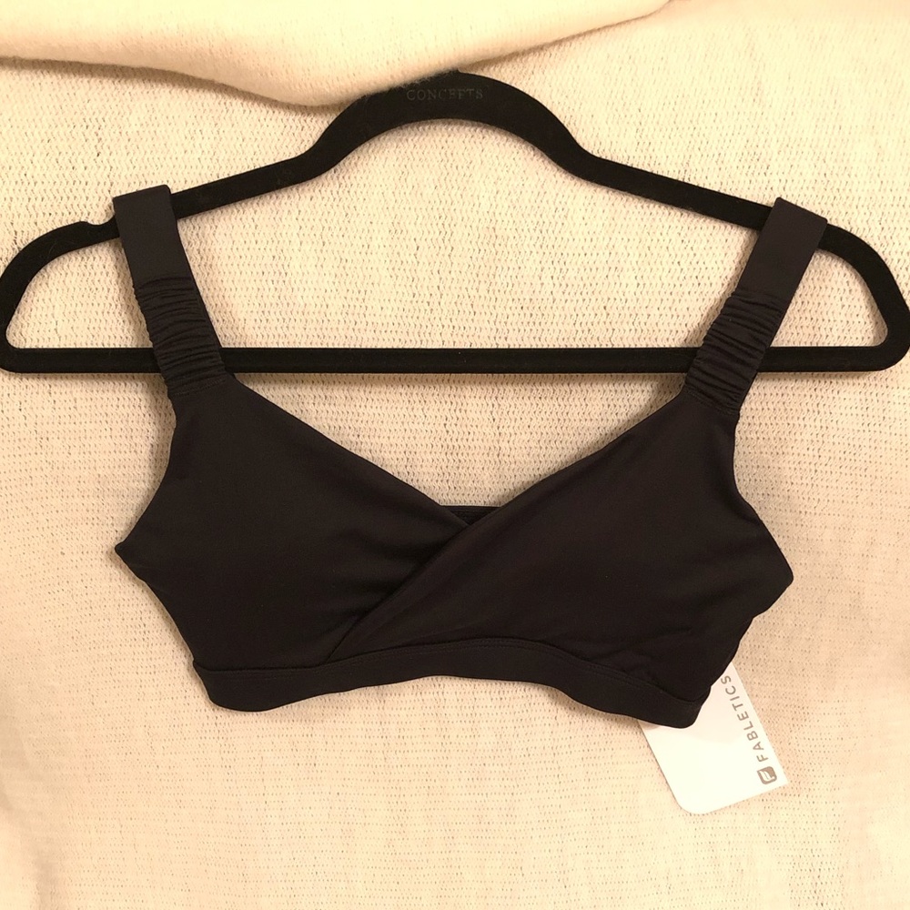 💥Fabletics Lilac Bra, Black, XS/4